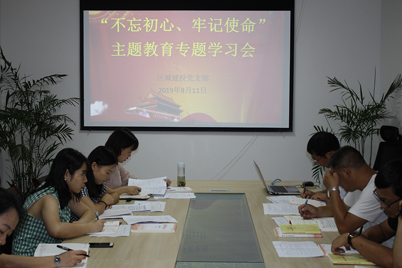 區(qū)城建投公司黨支部開展“先學(xué)、先查、先改”工作 預(yù)熱 “不忘初心、牢記使命”主題教育工作