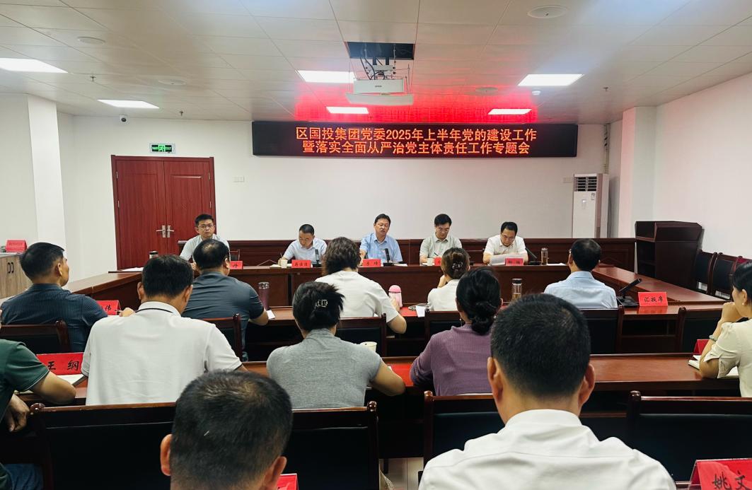 屯溪區(qū)國投集團黨委召開2025年上半年黨的建設(shè)工作暨落實全面從嚴(yán)治黨主體責(zé)任工作專題會議